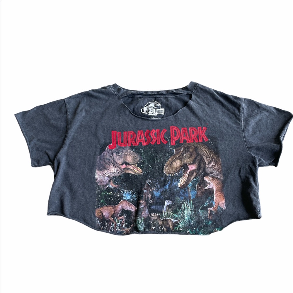 Forever 21 Jurassic Park Cropped Graphic Tee